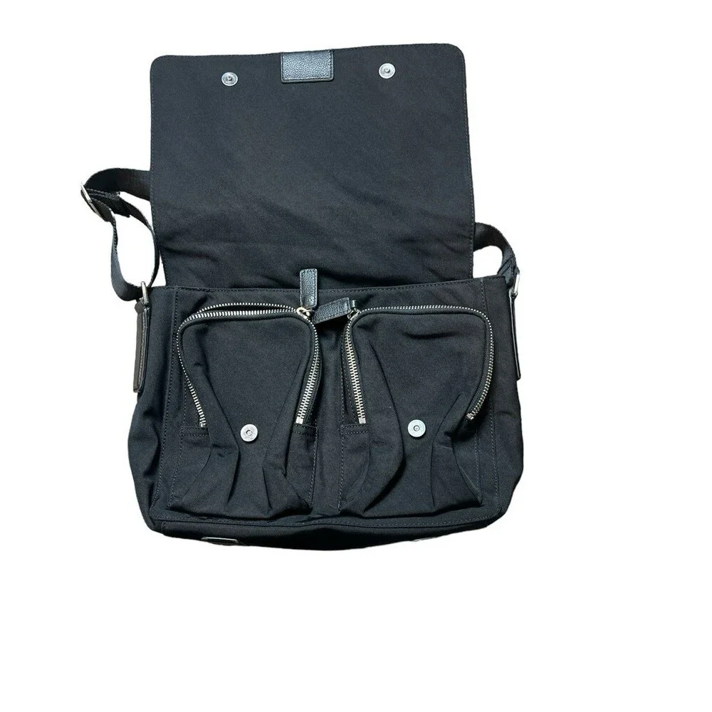 Banana Republic Nylon Leather Messenger Bag